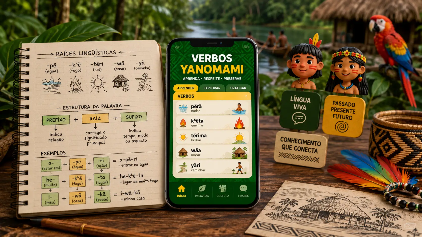 Estrutura gramatical dos verbos na língua Yanomami
