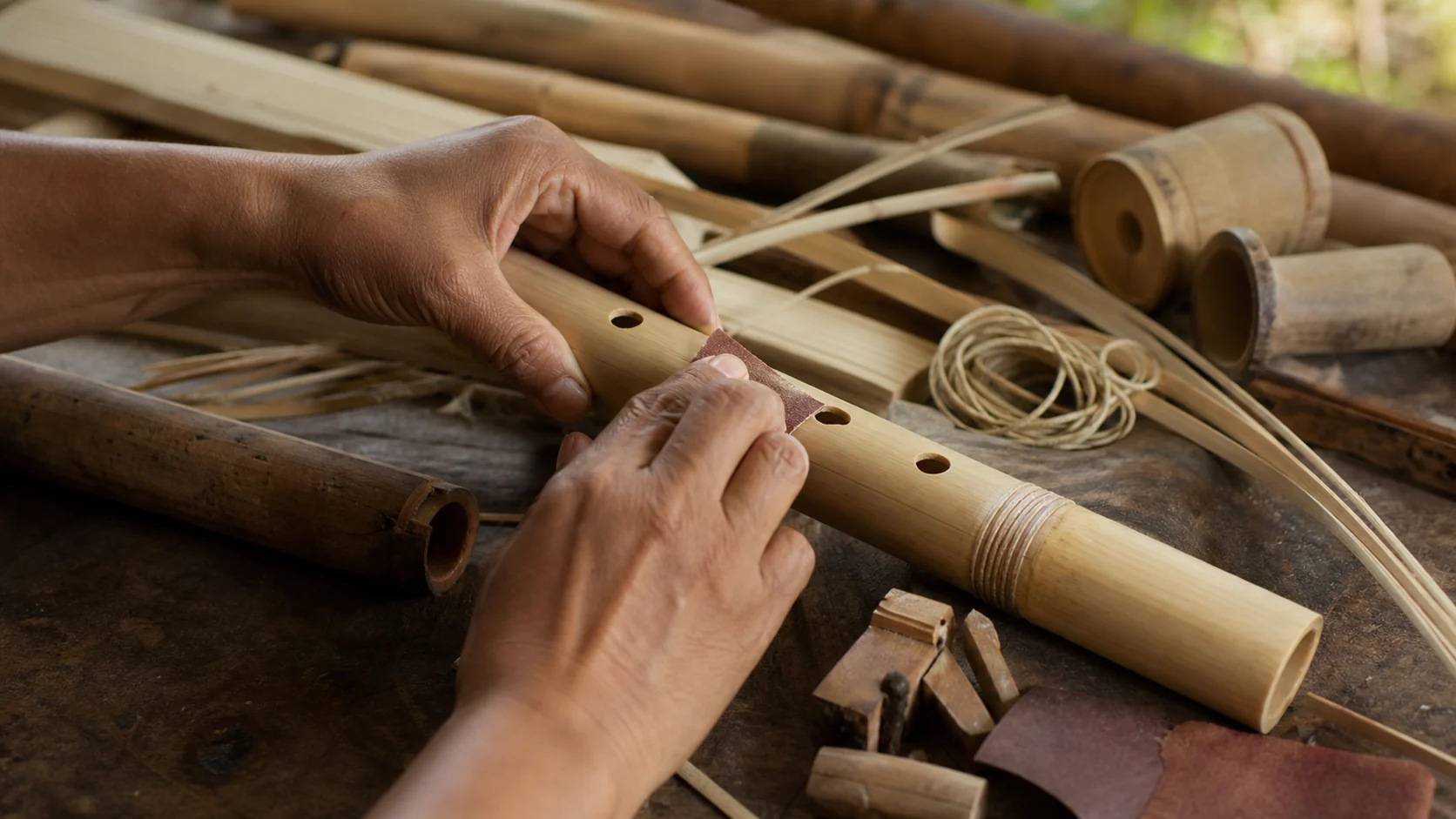 Oficinas de producao de instrumentos musicais de taquara